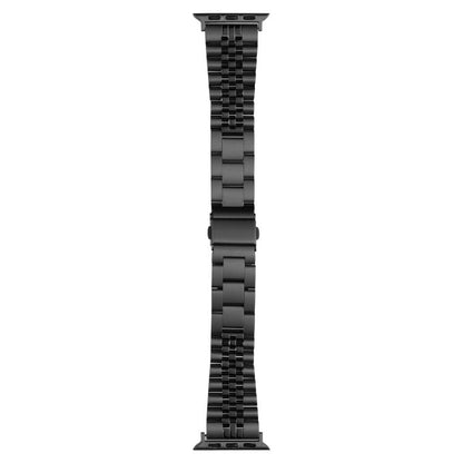For Apple Watch 46mm / 49mm / 45mm / 44mm Quick Release Five-bead Metal Watch Band(Black) by bashfashion