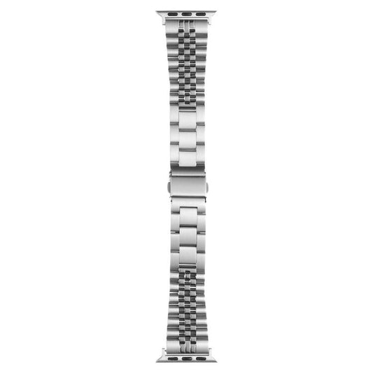 For Apple Watch 46mm / 49mm / 45mm / 44mm Quick Release Five-bead Metal Watch Band(Silver) by bashfashion