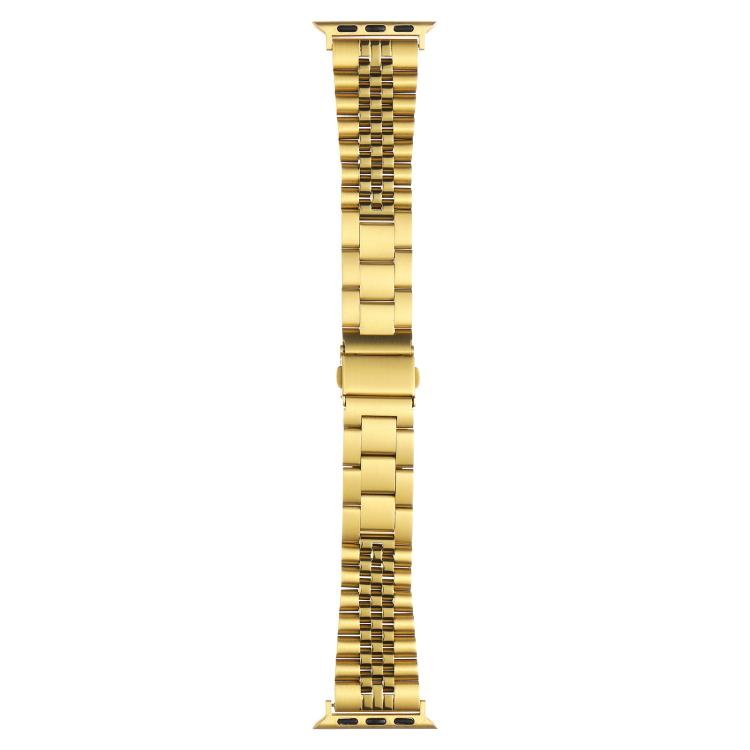 For Apple Watch 42mm / 41mm / 40mm / 38mm Quick Release Five-bead Metal Watch Band(Gold) by bashfashion