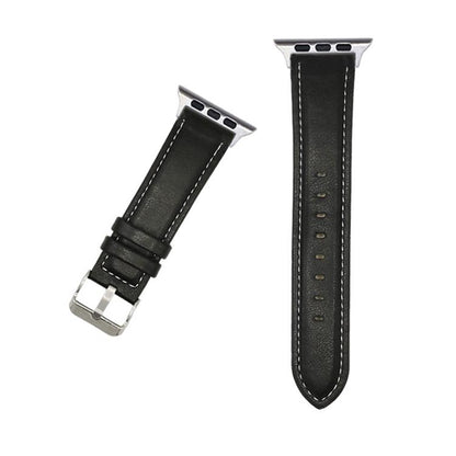 For Apple Watch 46mm / 49mm / 45mm / 44mm xDfind Crazy Horse Texture Leather Watch Band(Black) by xDfind