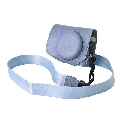 For Canon G7 X Mark III / G7X3 Retro Litchi Texture Leather Full Body Camera Case Bag with Strap(Blue) by bashfashion