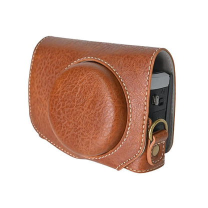 For Canon G7 X Mark III / G7X3 Retro Litchi Texture Leather Full Body Camera Case Bag with Strap(Coffee) by bashfashion