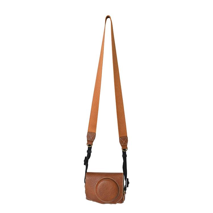 For Canon G7 X Mark III / G7X3 Retro Litchi Texture Leather Full Body Camera Case Bag with Strap(Coffee) by bashfashion