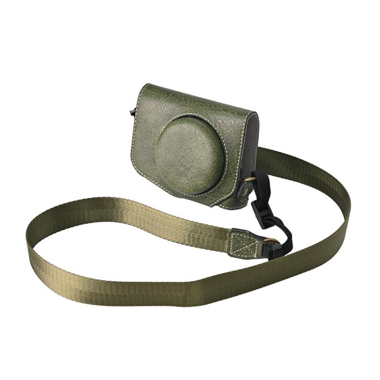 For Canon G7 X Mark III / G7X3 Retro Litchi Texture Leather Full Body Camera Case Bag with Strap(Green) by bashfashion