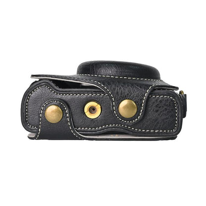 For Canon G7 X Mark III / G7X3 Retro Litchi Texture Leather Full Body Camera Case Bag with Strap(Black) by bashfashion