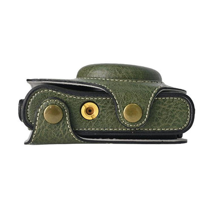 For Canon PowerShot SX740 HS Retro Litchi Texture Leather Full Body Camera Case Bag with Strap(Green) by bashfashion