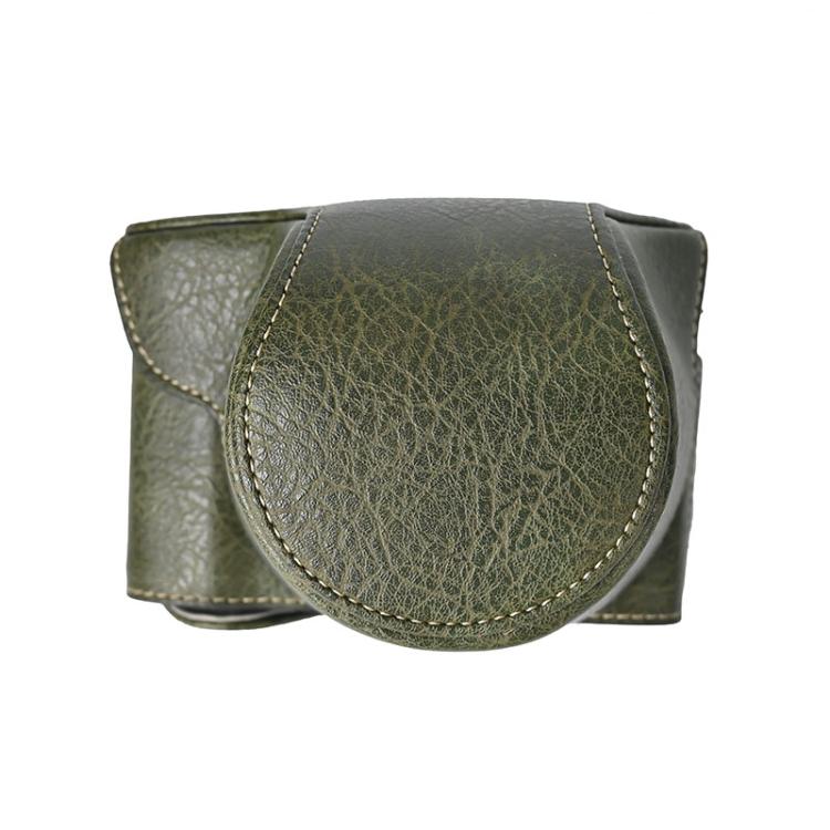 For FUJIFILM X-M5 Retro Litchi Texture Leather Full Body Camera Case Bag with Strap(Green) by bashfashion