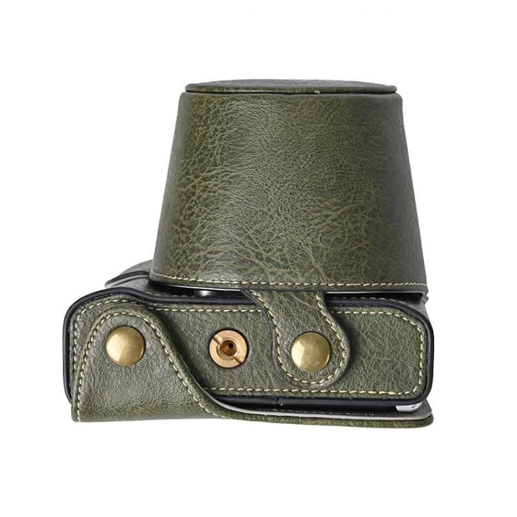 For FUJIFILM X-M5 Retro Litchi Texture Leather Full Body Camera Case Bag with Strap(Green) by bashfashion