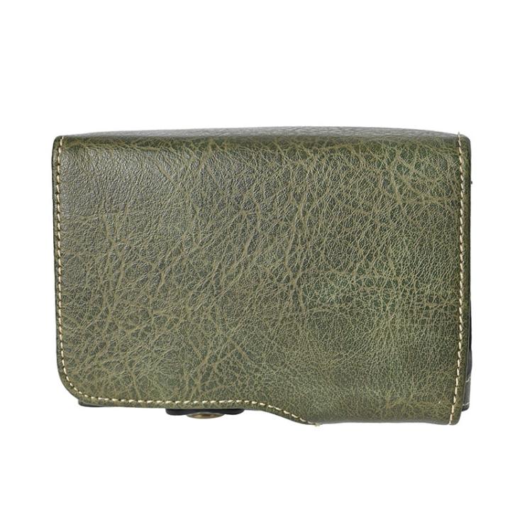 For FUJIFILM X-M5 Retro Litchi Texture Leather Full Body Camera Case Bag with Strap(Green) by bashfashion