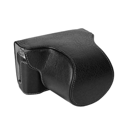 For FUJIFILM X-M5 Retro Litchi Texture Leather Full Body Camera Case Bag with Strap(Black) by bashfashion