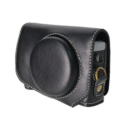 For Canon G7 X Mark III / G7X3 Retro Pull Up Leather Full Body Camera Case Bag with Strap(Black) by bashfashion