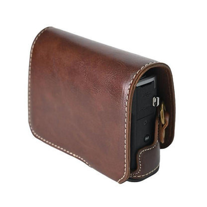 For Canon G7 X Mark III / G7X3 Retro Pull Up Leather Full Body Camera Case Bag with Strap(Coffee) by bashfashion