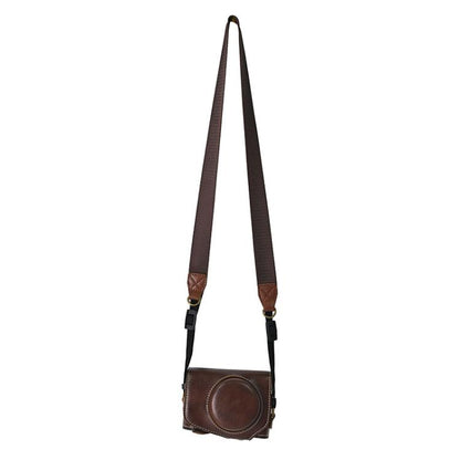 For Canon G7 X Mark III / G7X3 Retro Pull Up Leather Full Body Camera Case Bag with Strap(Coffee) by bashfashion