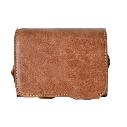 For Canon G7 X Mark III / G7X3 Retro Pull Up Leather Full Body Camera Case Bag with Strap(Brown) by bashfashion