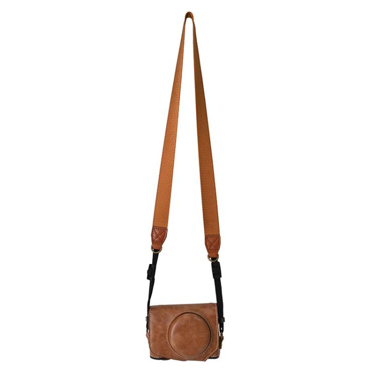 For Canon G7 X Mark III / G7X3 Retro Pull Up Leather Full Body Camera Case Bag with Strap(Brown) by bashfashion