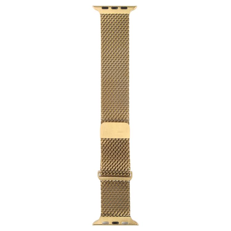 For Apple Watch 46mm / 49mm / 45mm / 44mm Double-section Magnetic Milanese Titanium Watch Band(Gold) by bashfashion