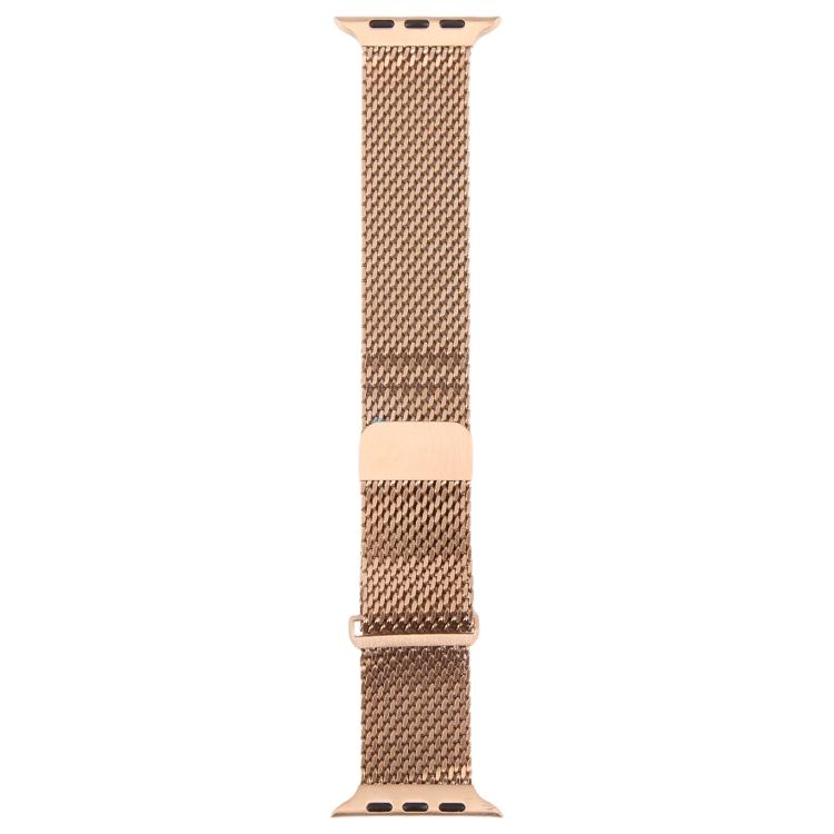 For Apple Watch 46mm / 49mm / 45mm / 44mm Double-section Magnetic Milanese Titanium Watch Band(Rose Gold) by bashfashion