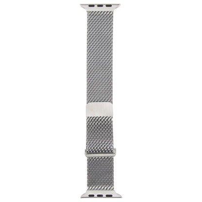 For Apple Watch 46mm / 49mm / 45mm / 44mm Double-section Magnetic Milanese Titanium Watch Band(Silver) by bashfashion