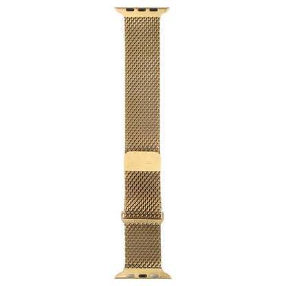 For Apple Watch 42mm / 41mm / 40mm / 38mm Double-section Magnetic Milanese Titanium Watch Band(Gold) by bashfashion