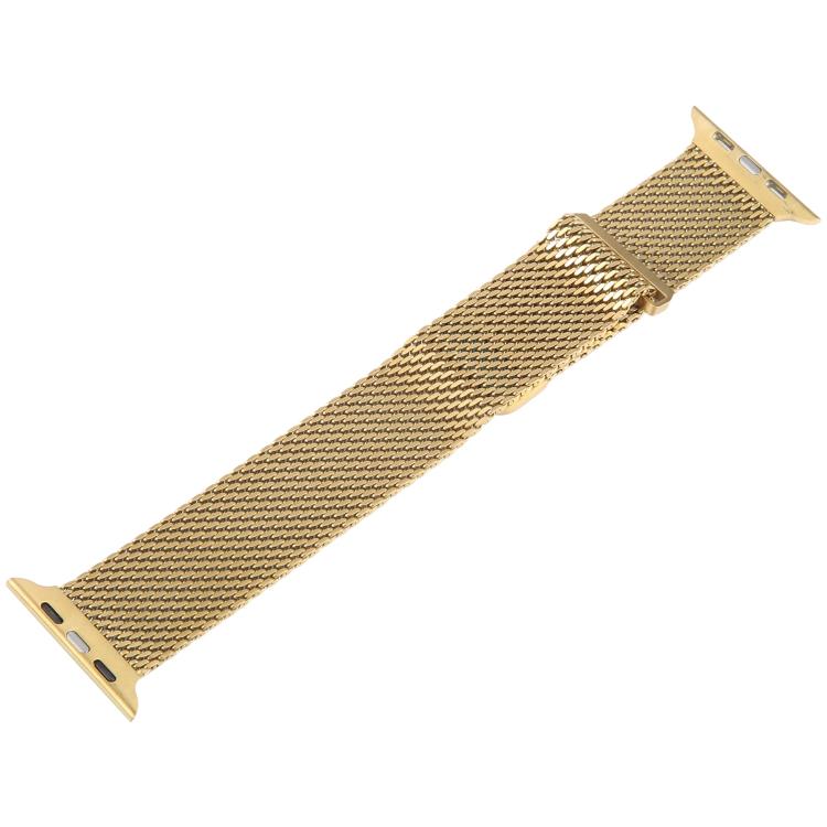 For Apple Watch 42mm / 41mm / 40mm / 38mm Double-section Magnetic Milanese Titanium Watch Band(Gold) by bashfashion