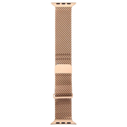 For Apple Watch 42mm / 41mm / 40mm / 38mm Double-section Magnetic Milanese Titanium Watch Band(Rose Gold) by bashfashion
