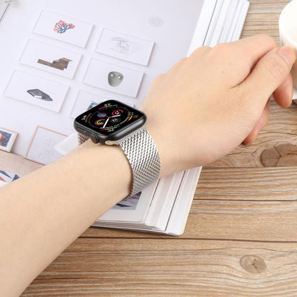 For Apple Watch 46mm / 49mm / 45mm / 44mm Double-section Magnetic Milanese Titanium Watch Band(Gold) by bashfashion