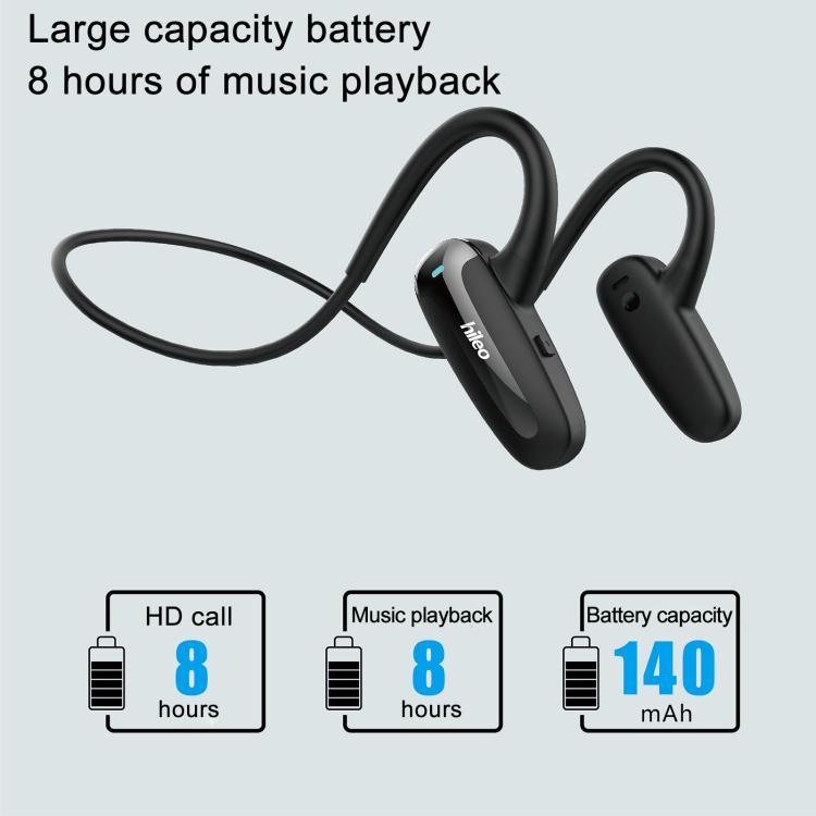 Hileo Hi70 Ear-Hook Sports Air Conduction Wireless Earphone(Black) by Hileo