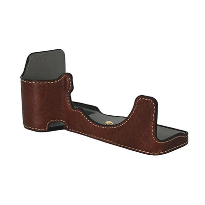 For Sony ILCE-7CM2 / Alpha 7C II Litchi Texture PU Leather Camera Half Case Base(Coffee) by bashfashion