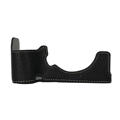 For Sony ILCE-7CM2 / Alpha 7C II Litchi Texture PU Leather Camera Half Case Base(Black) by bashfashion