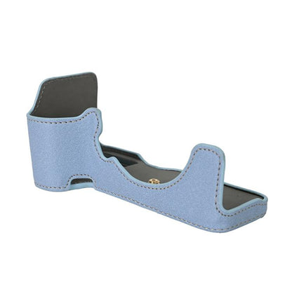 For Sony ILCE-7CM2 / Alpha 7C II Litchi Texture PU Leather Camera Half Case Base(Blue) by bashfashion