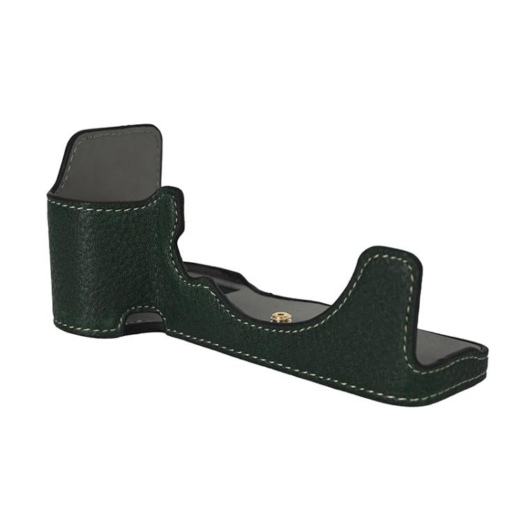 For Sony ILCE-7CM2 / Alpha 7C II Litchi Texture PU Leather Camera Half Case Base(Green) by bashfashion