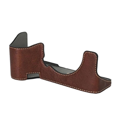 For Sony ILCE7RM5 / A7R5 Litchi Texture PU Leather Camera Half Case Base(Coffee) by bashfashion