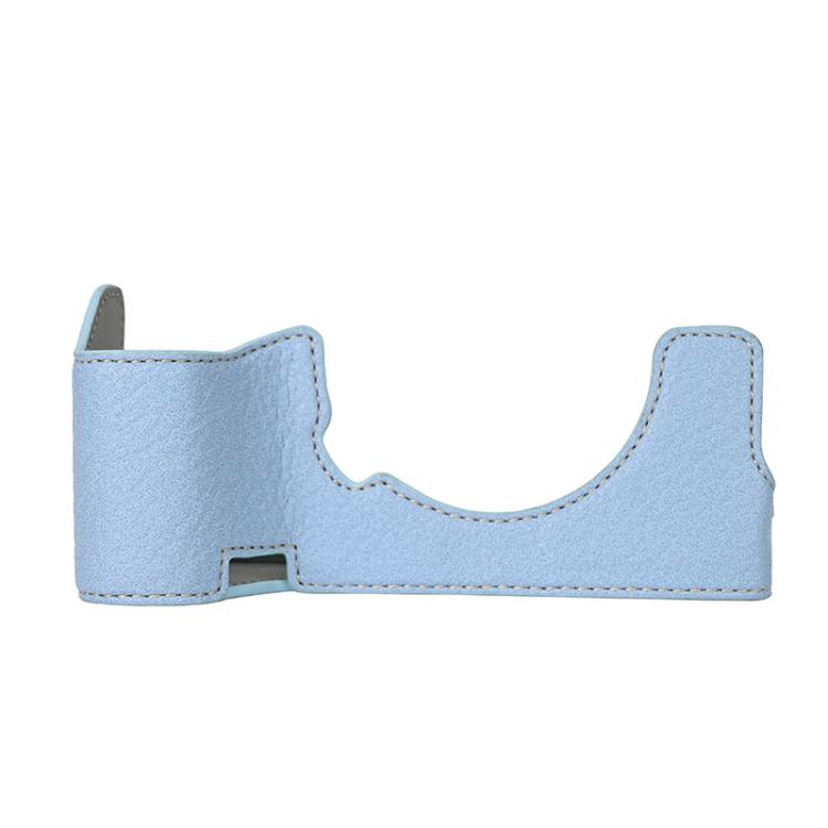 For Sony ILCE7RM5 / A7R5 Litchi Texture PU Leather Camera Half Case Base(Blue) by bashfashion