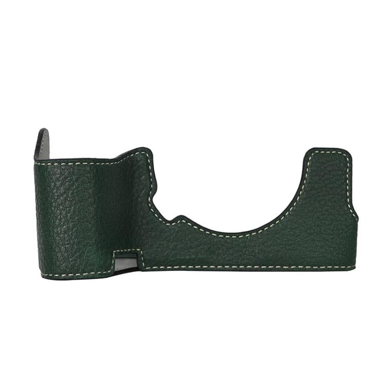 For Sony ILCE7RM5 / A7R5 Litchi Texture PU Leather Camera Half Case Base(Green) by bashfashion