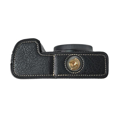 For Sony ILCE-6400 / A6300 / A6200 Litchi Texture PU Leather Camera Half Case Base(Black) by bashfashion