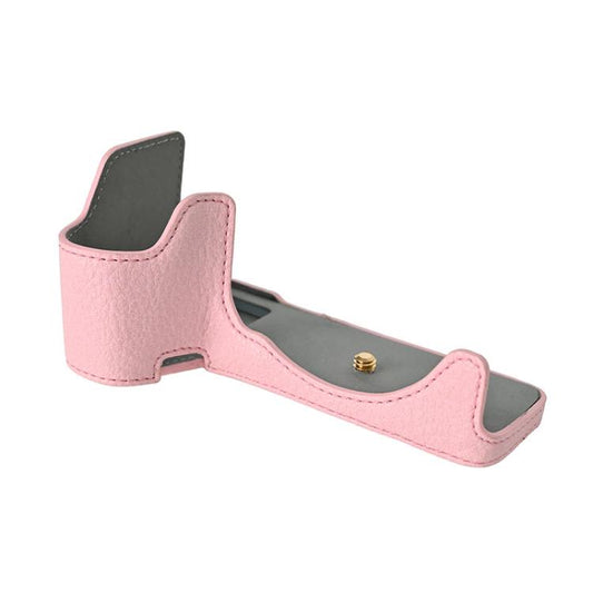 For Sony ILCE-6700 / A6700 Litchi Texture PU Leather Camera Half Case Base(Pink) by bashfashion