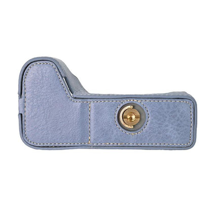 For Sony ILCE-6700 / A6700 Litchi Texture PU Leather Camera Half Case Base(Blue) by bashfashion