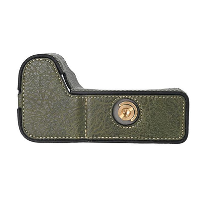 For Sony ILCE-6700 / A6700 Litchi Texture PU Leather Camera Half Case Base(Green) by bashfashion