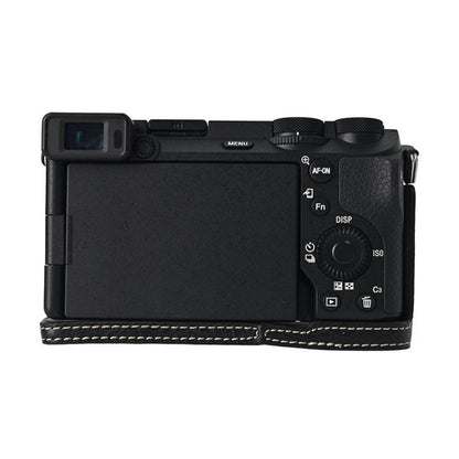 For Sony ILCE-6700 / A6700 Litchi Texture PU Leather Camera Half Case Base(Black) by bashfashion