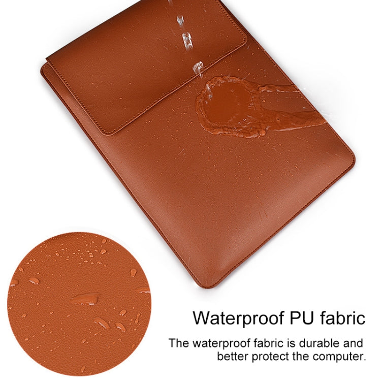 PU05 Sleeve Leather Case Carrying Bag with Small Storage Bag for 15.4 inch Laptop(Green) by bashfashion