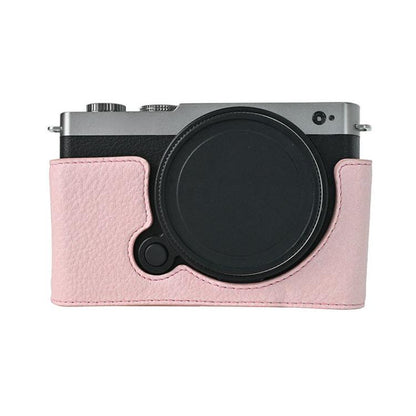 For Panasonic LUMIX S9 Litchi Texture PU Leather Camera Half Case Base(Pink) by bashfashion