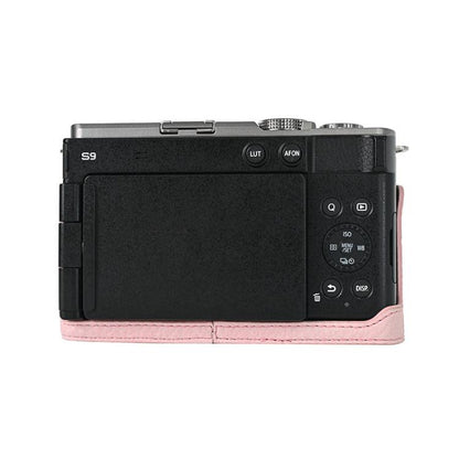 For Panasonic LUMIX S9 Litchi Texture PU Leather Camera Half Case Base(Pink) by bashfashion
