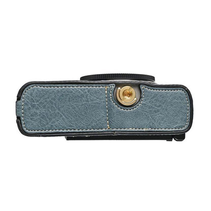 For Panasonic LUMIX S9 Litchi Texture PU Leather Camera Half Case Base(Blue) by bashfashion