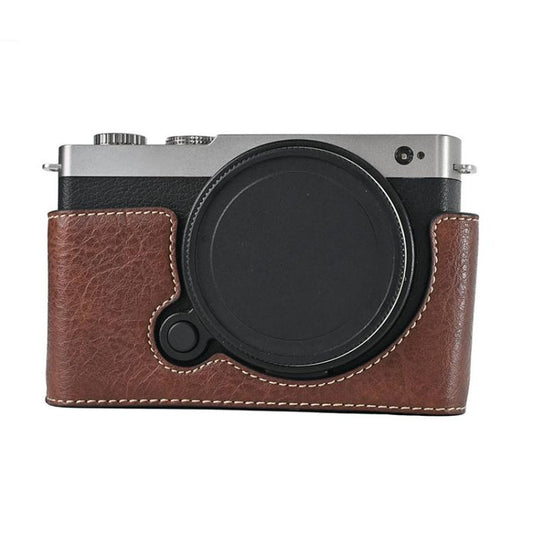 For Panasonic LUMIX S9 Litchi Texture PU Leather Camera Half Case Base(Coffee) by bashfashion