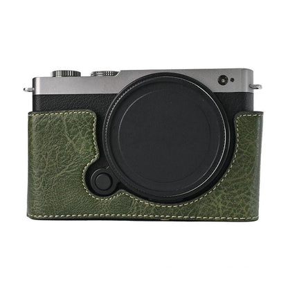 For Panasonic LUMIX S9 Litchi Texture PU Leather Camera Half Case Base(Green) by bashfashion