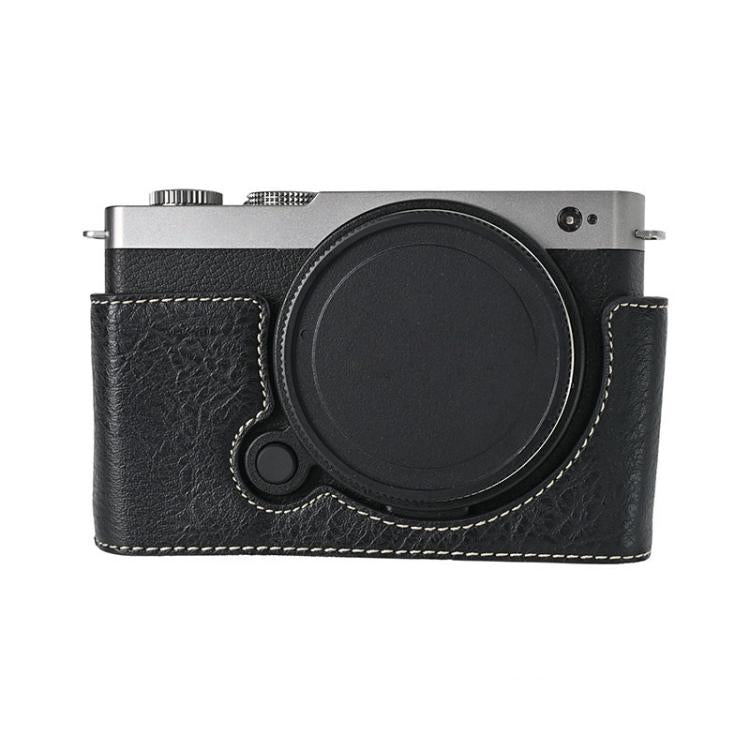 For Panasonic LUMIX S9 Litchi Texture PU Leather Camera Half Case Base(Black) by bashfashion