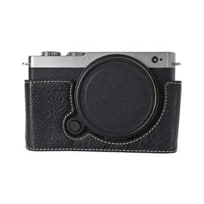 For Panasonic LUMIX S9 Litchi Texture PU Leather Camera Half Case Base(Black) by bashfashion