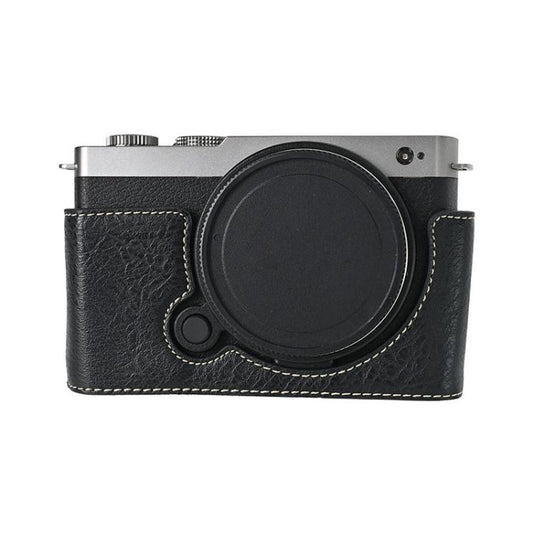 For Panasonic LUMIX S9 Litchi Texture PU Leather Camera Half Case Base(Black) by bashfashion