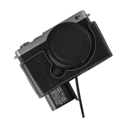 For Panasonic LUMIX S9 Litchi Texture PU Leather Camera Half Case Base(Black) by bashfashion