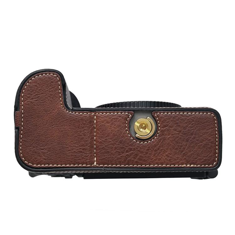 For Nikon Z6III Litchi Texture PU Leather Camera Half Case Base(Coffee) by bashfashion